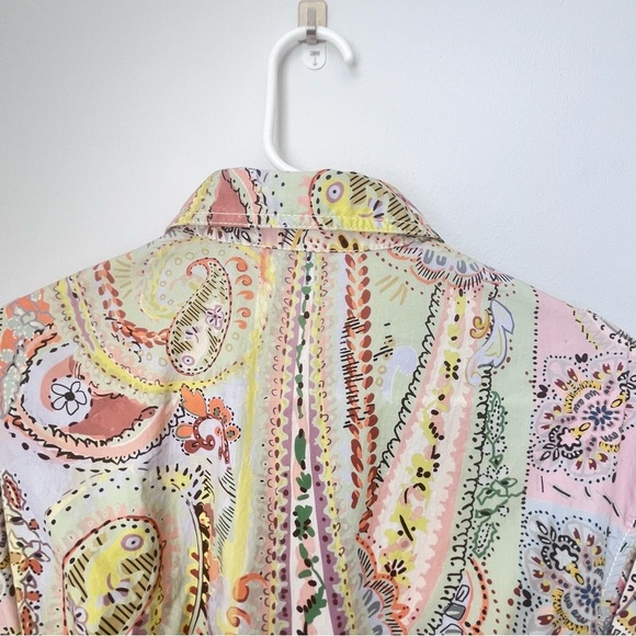 Zara Paisley Printed Midi Belted Shirt Dress Size XL - Picture 12 of 15